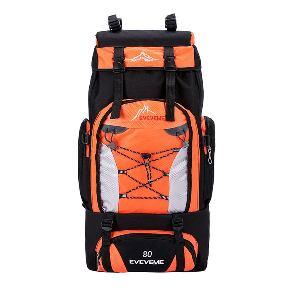 80L Outdoor Hiking Backpack Camping Rucksack Travel Trekking Day Pack Military Tactical Sport Shoulder Bag Large Capacity Red