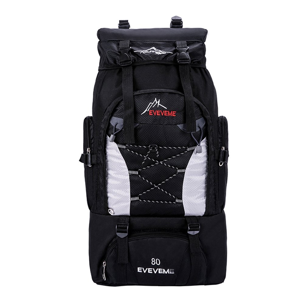80L Outdoor Hiking Backpack Camping Rucksack Travel Trekking Day Pack Military Tactical Sport Shoulder Bag Large Capacity Red