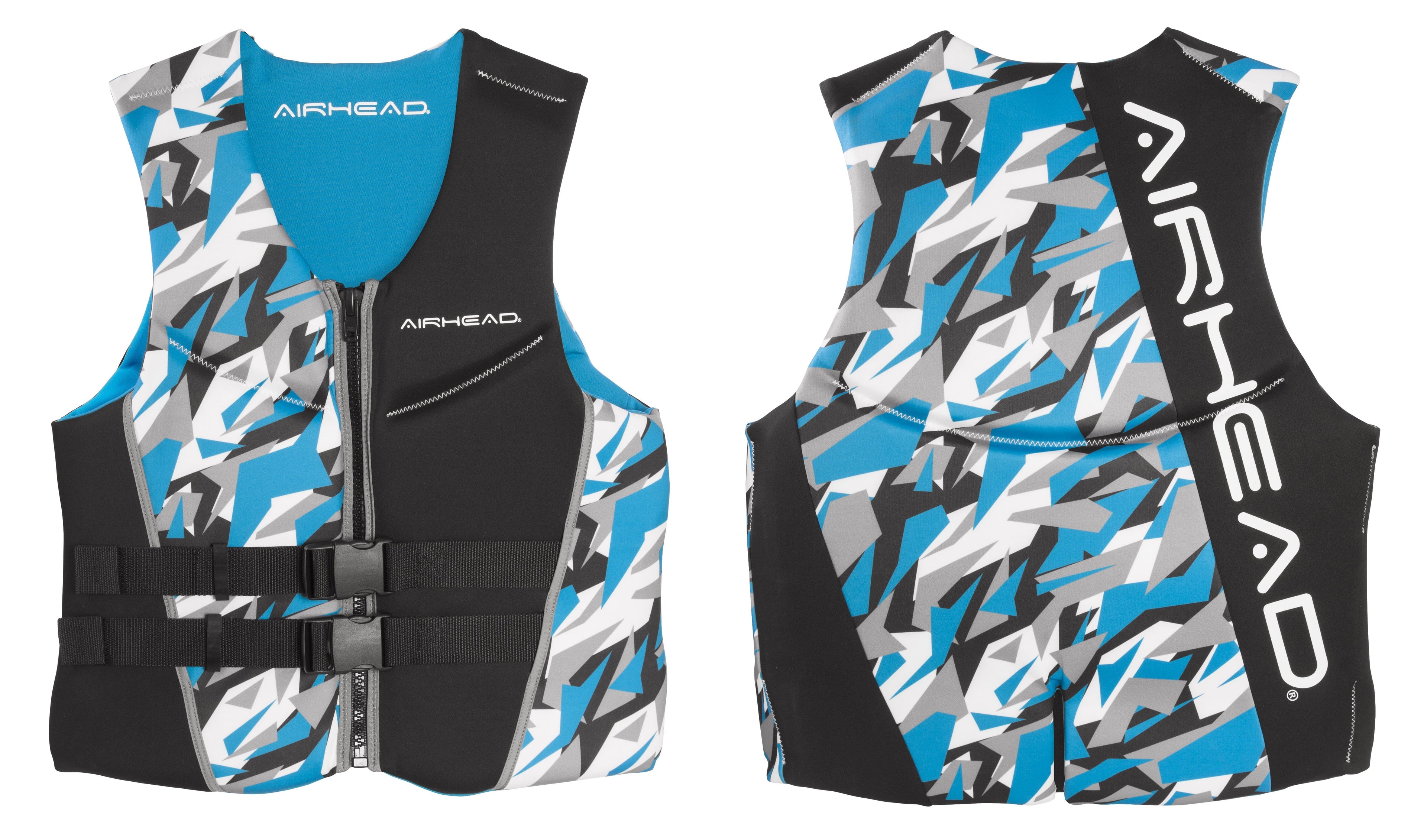 Airhead Neolite Men's Life Jacket, Kwik-Dry Tech, XL, Camo Cool Blue