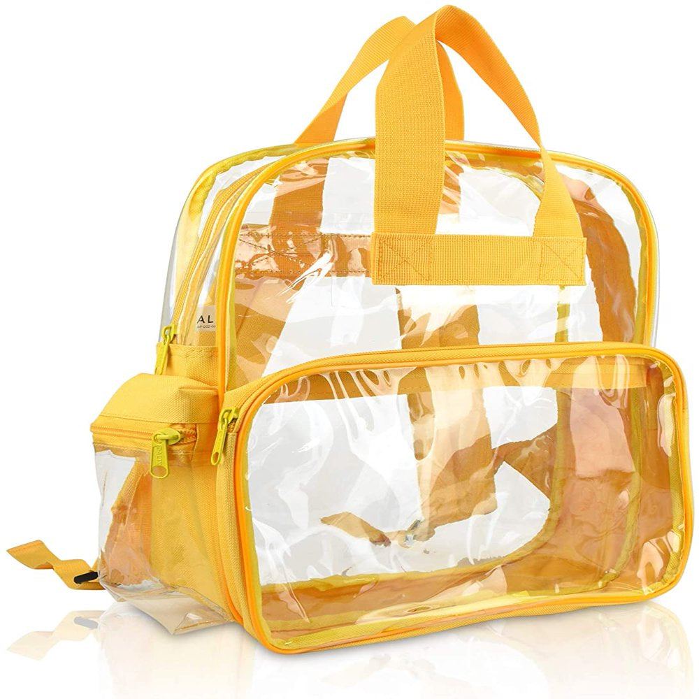 Impecgear 15 Inch Unisex Adult Multi-Purpose Clear Backpack - Yellow