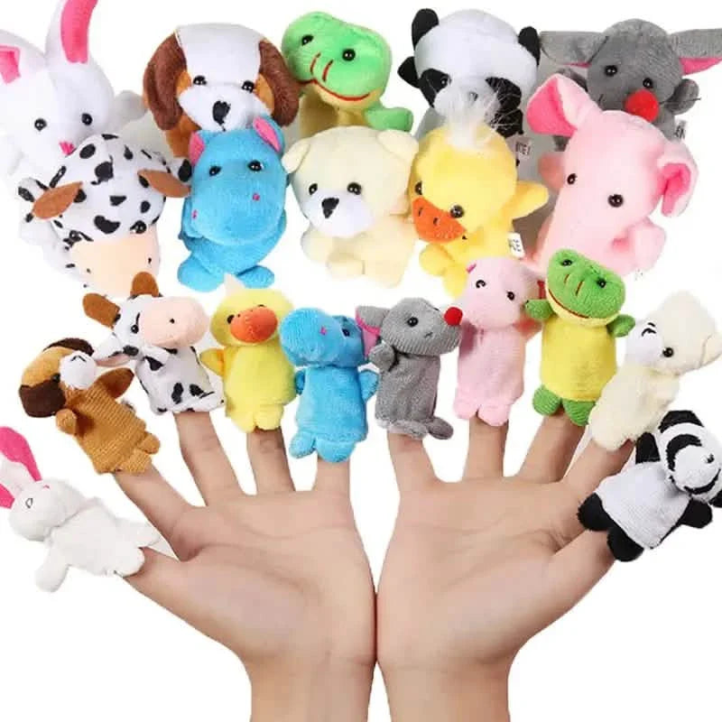 10-Piece Set: Cute Finger Puppets Baby Mini Plush Toys