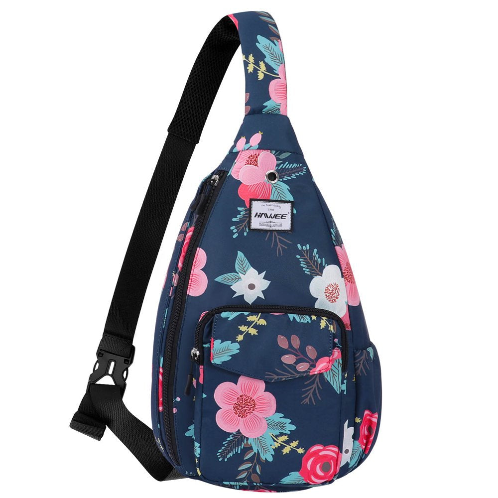 HAWEE Women’S Crossbody Backpack Purse for Travel Sling Bag with Earphone Hole, Black