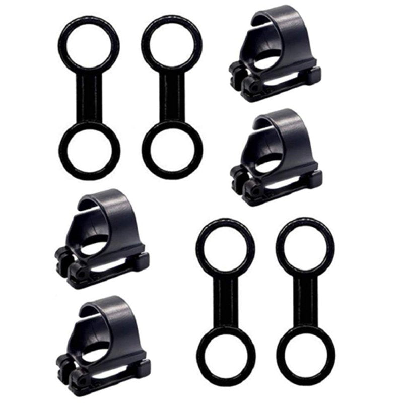 Ieegkit 8 Pack Plastic Scuba Diving Snorkel Spare Parts Accessories Kit Diving Accessories Black Suitable for Elliptical Tube Snorkel Flexible and Durable