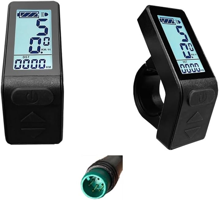 Ebike Display Mini LCD Meter KT-LCD4 Display Compatible 24V/ 36V/ 48V/ 52V SM/Waterproof Plug KT Controller Electric Bike Conversion Kit…