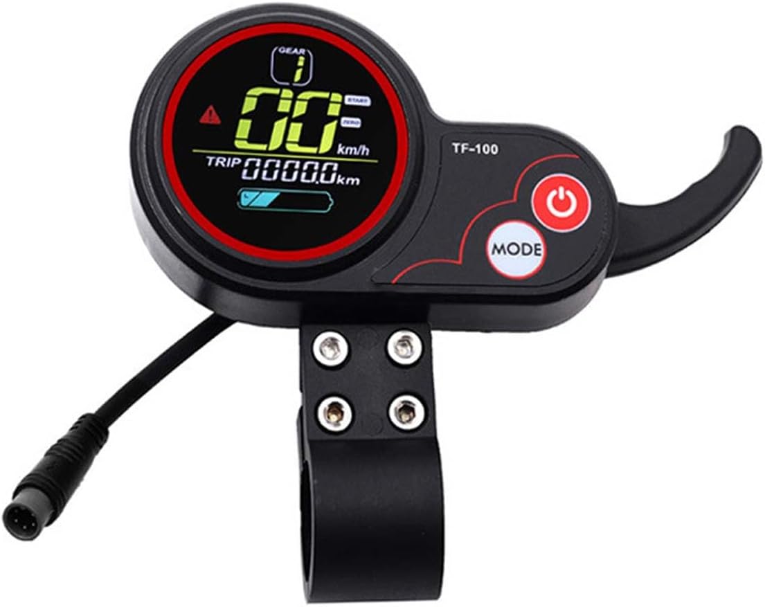 Electric Thumb Throttle with LCD Display,48V 6 Pin Smart Control Electric Bike Thumb Throttle for M4 Electric Scooter
