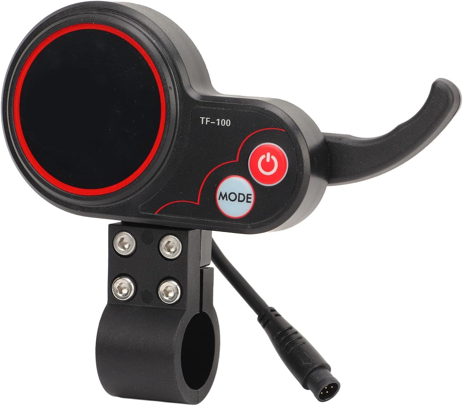 Electric Thumb Throttle with LCD Display, 6 Pin Waterproof Connector Electric Scooter Display Panel with Speed Gear Power Mode, Finger Throttle for Kugoo M4 Electric Scooter