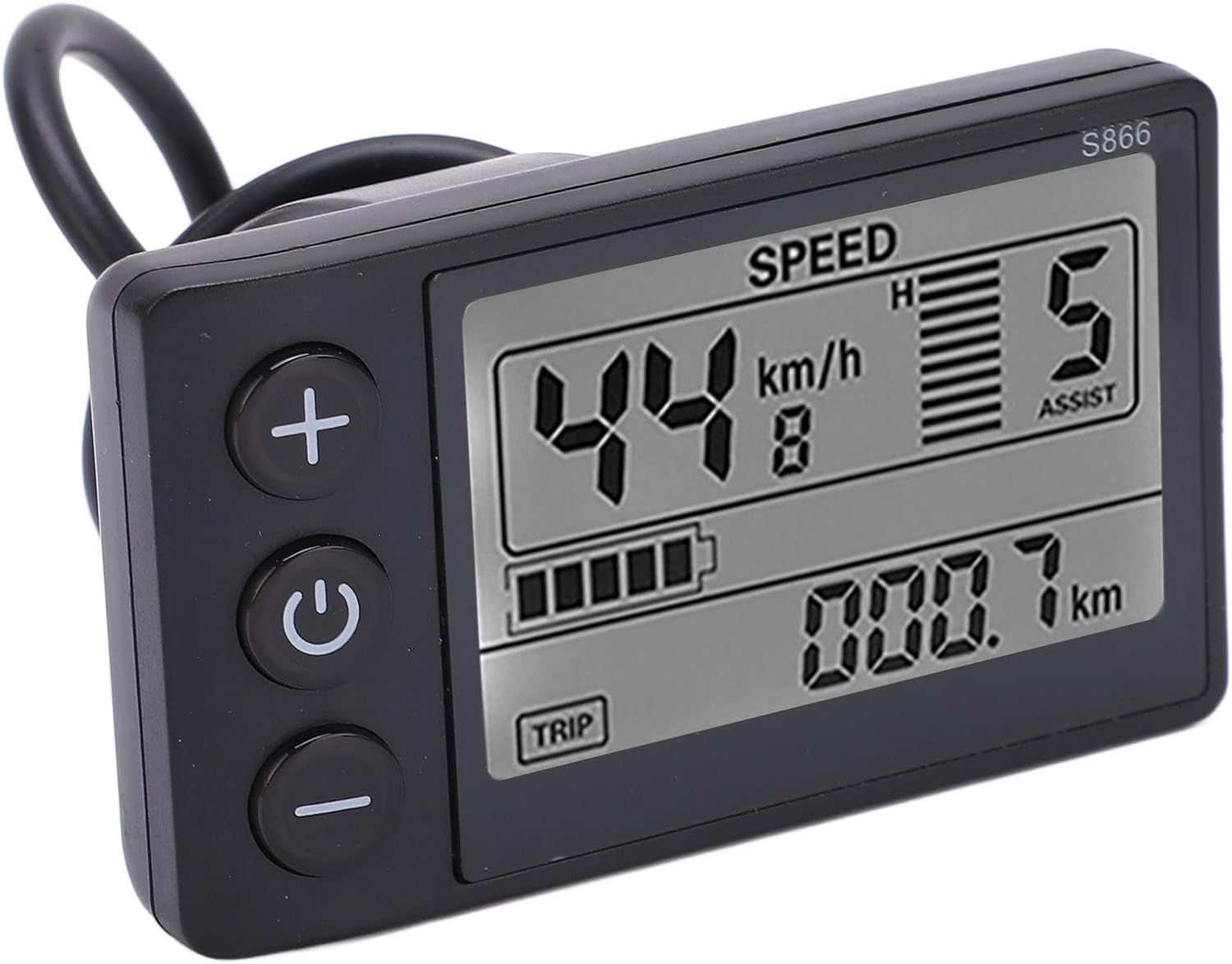 Electric Bike Display Ebike Display Abs Electric Bicycle S866 LCD Display Meter 24V 36V 48V Control Panel with Waterproof Plug