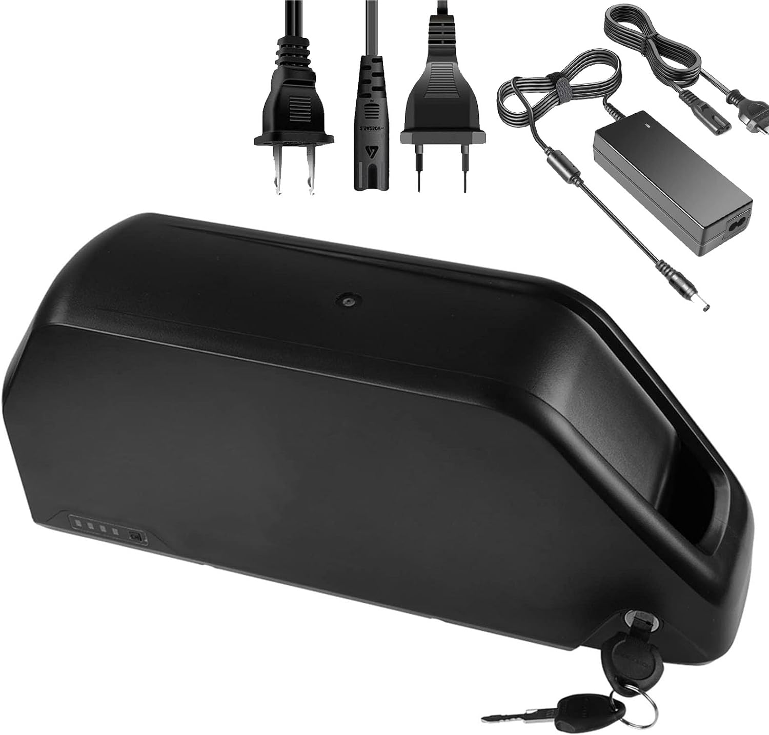 E-Bike Battery 48V 52V 20AH 24AH Lithium Ebike Battery Electric Bike Battery 48V 52V Replacement Downtube Battery for Motor with Charger,52v,20AH