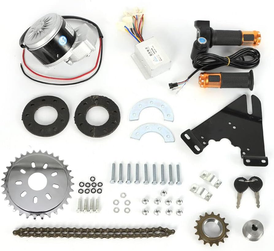 Electric Bike Conversion Kit, 350W 36V Electric Drive Bicycle Conversion Kit Brush Modification Motor Kit for Common Bike, DIY Bicycle