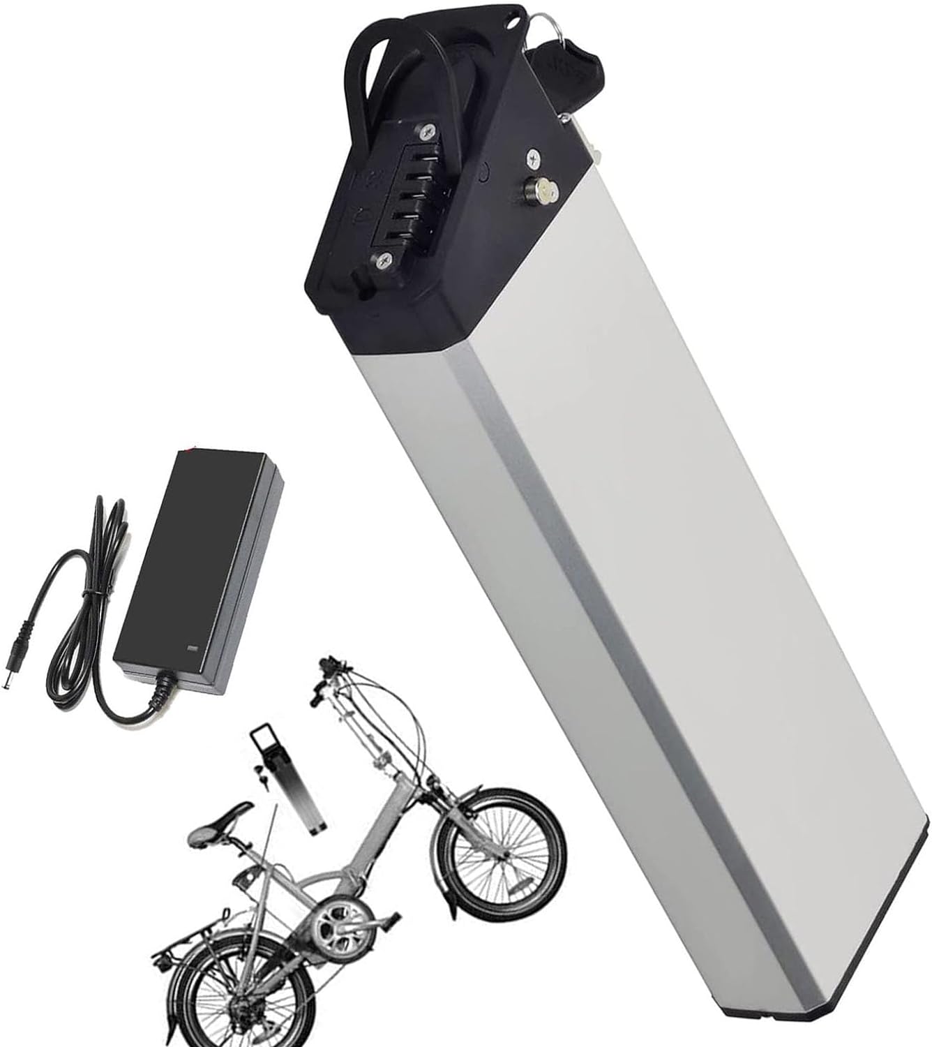 Ebike Battery 48V 14Ah 10.4Ah 12Ah 8Ah Folding Electric Bike Battery 48V Waterproof Lithium Battery Pack for 1000W-350W E-Bike Motor,48v 10.4ah,430MM