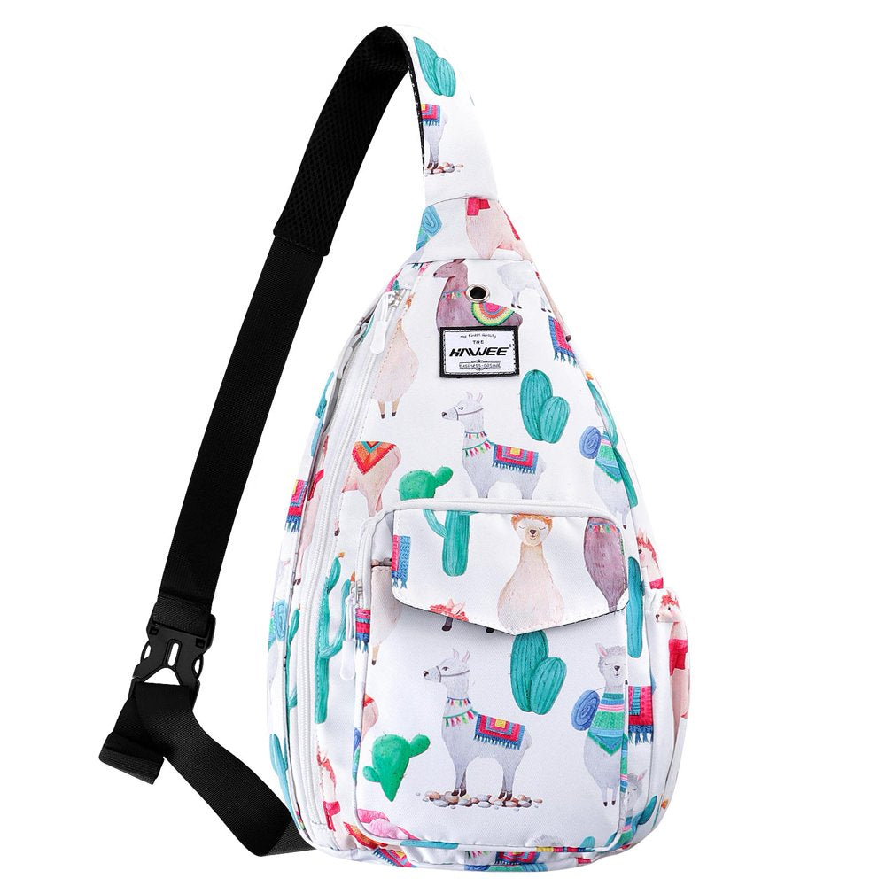 HAWEE Women’S Crossbody Backpack Purse for Travel Sling Bag with Earphone Hole, Black