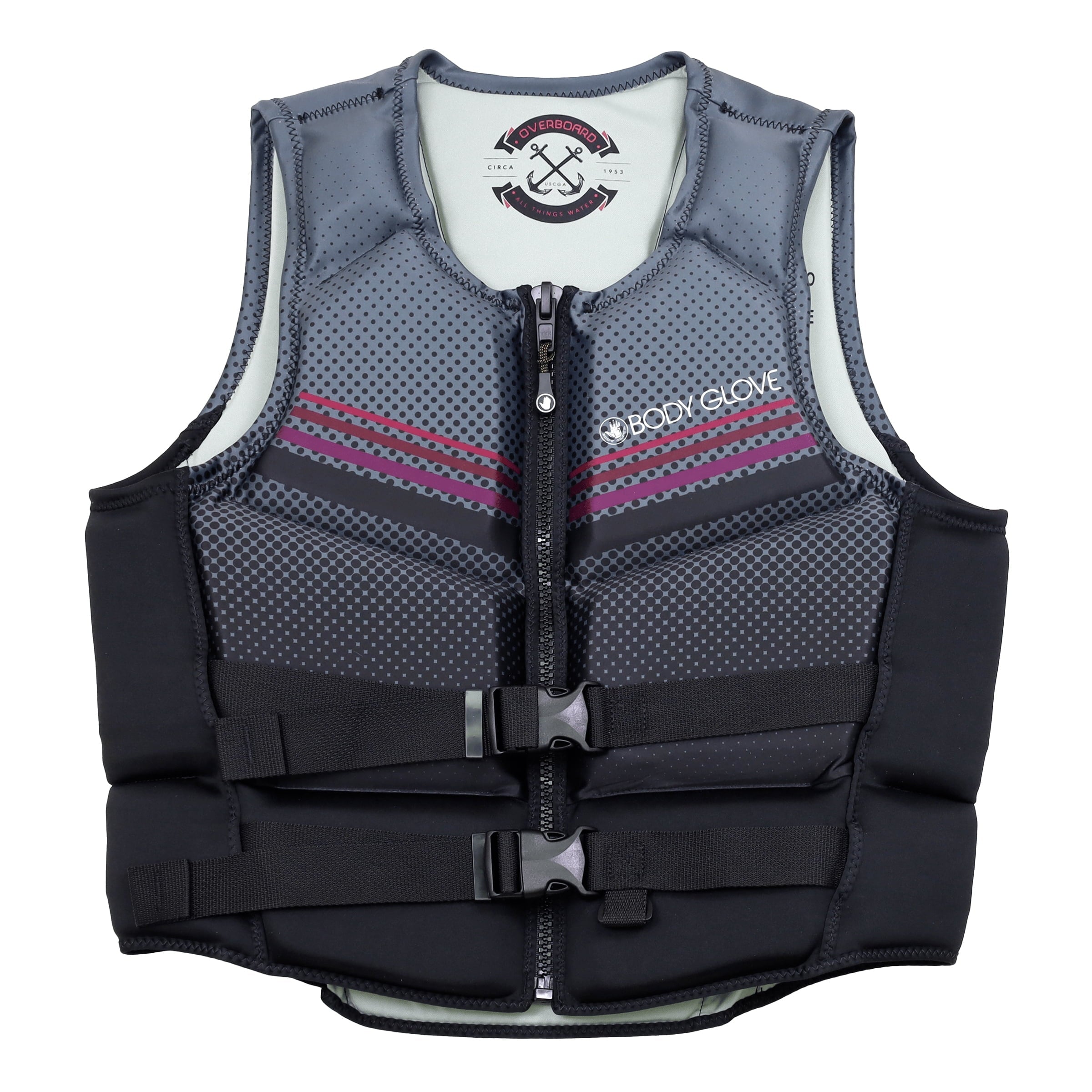 Body Glove Adult Overboard Evoprene Ride PFD, Life Jacket and Vest, Unisex, Extra Large, Black