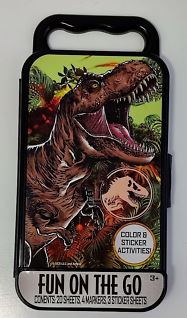 Jurassic World Color & Sticker Activity Fun On The Go Kit Easy To Travel FUN