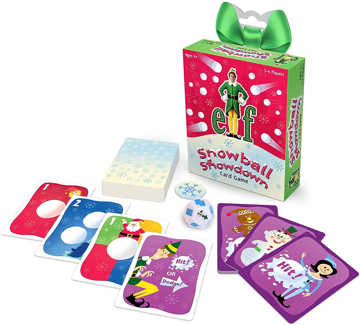 Elf Snowball Showdown Family Card Game | For 3-6 Players