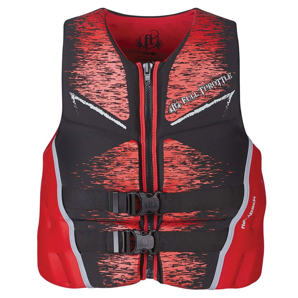 Full Throttle 142500-100-070-19 Men's Hinged Rapid-Dry Flex-Back Vest - 3XL (52'-56' Chest), Red