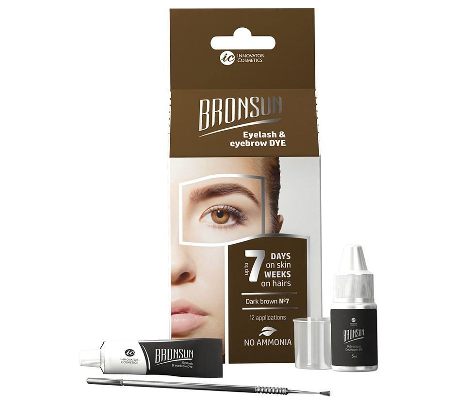 Bronsun Hybrid Dye Lash & Brow Trial Kit Dark Brown #7