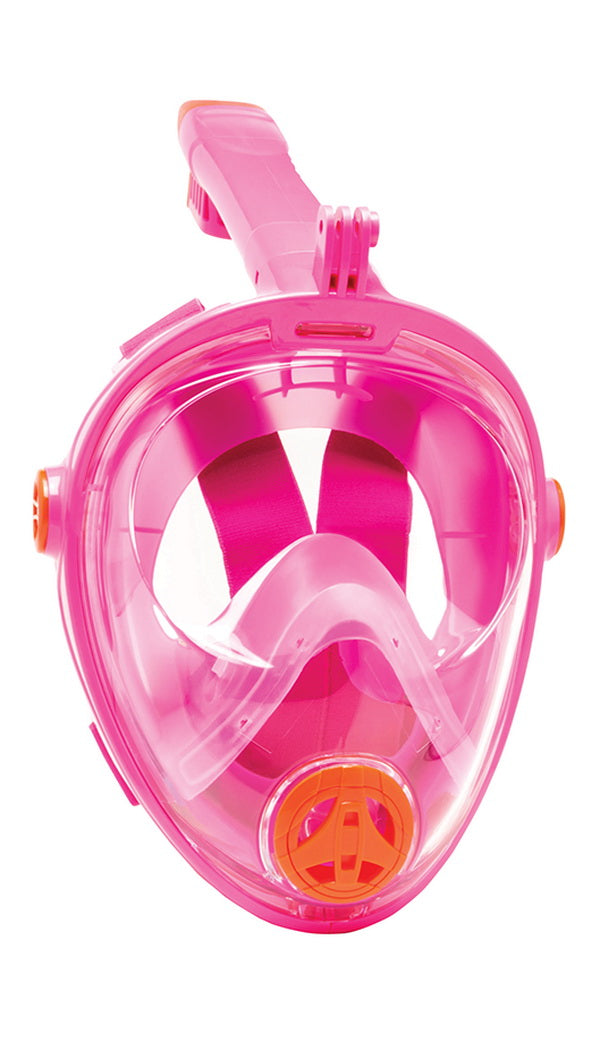 Leader Pink Jr. Full-Face Snorkel Mask w/Bonus Storage Bag