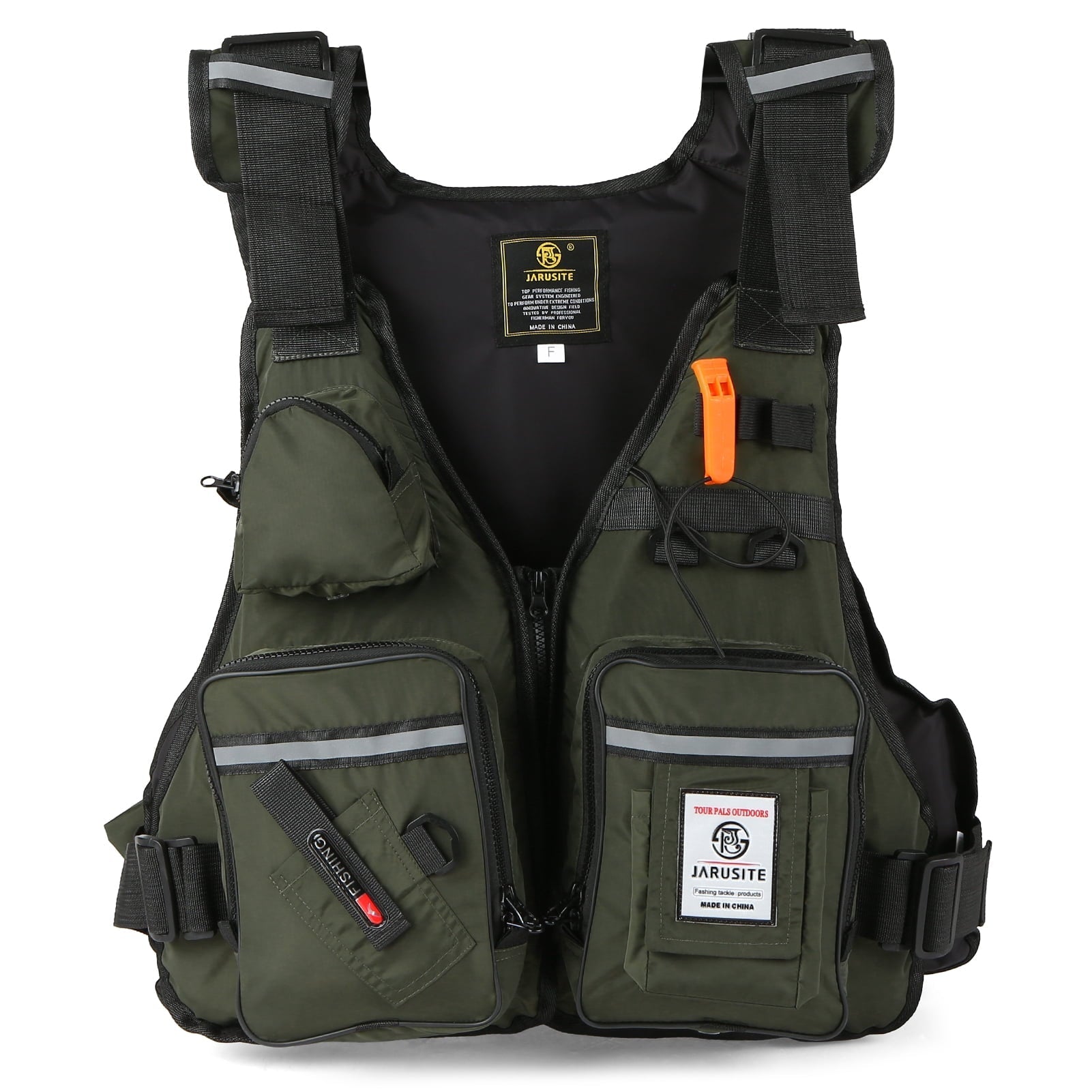 Fishing Vest with Multiple Pockets and Water Bottle Holder, Ideal for Kayaking and Sailing