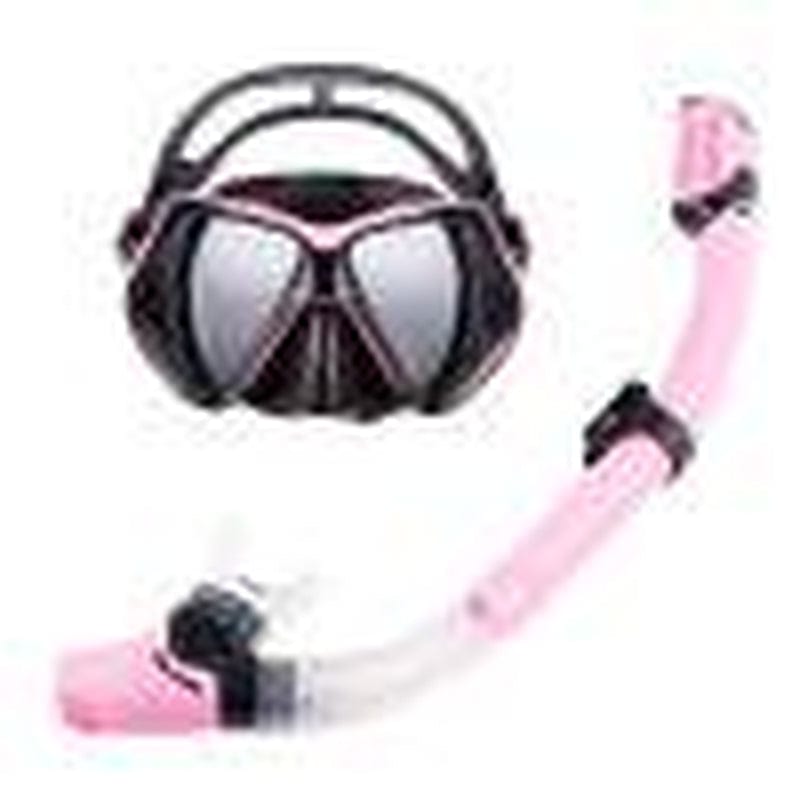 Alloet Wide View Diving Mask with Snorkel Set for Women and Men, Anti-Fog Tempered Glass Diving Mask