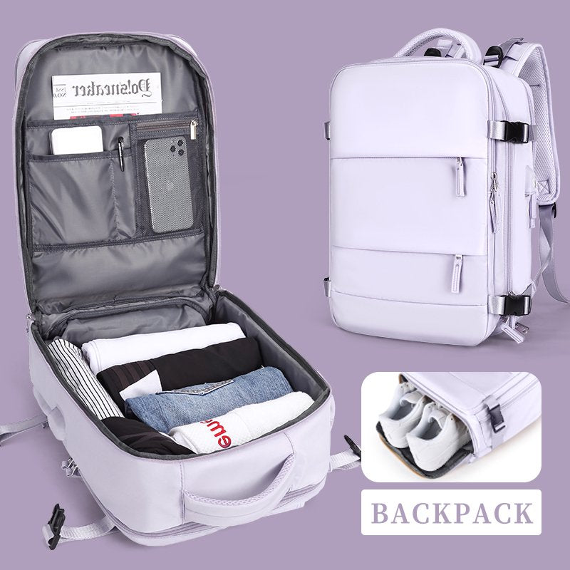 Large Travel Backpack Women, Carry on Backpack,Hiking Backpack Waterproof Outdoor Sports Rucksack Casual Daypack School Bag Pink