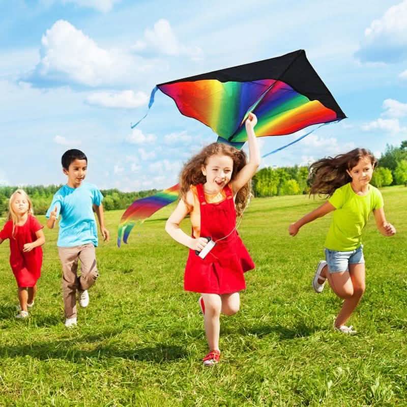 BritenWay Ripstop Polyester Fabric  Extra Large Rainbow Kite