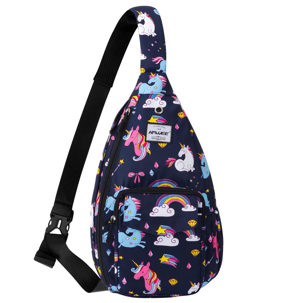 HAWEE Women’S Crossbody Backpack Purse for Travel Sling Bag with Earphone Hole, Black