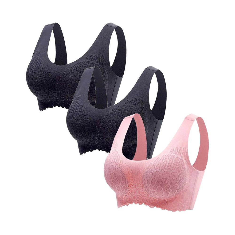 HOMBOM Sports Bras for Women,3-Pack Women Sexy Top Bra Wire Free Underwears Base Vest Style Sports Lingerie