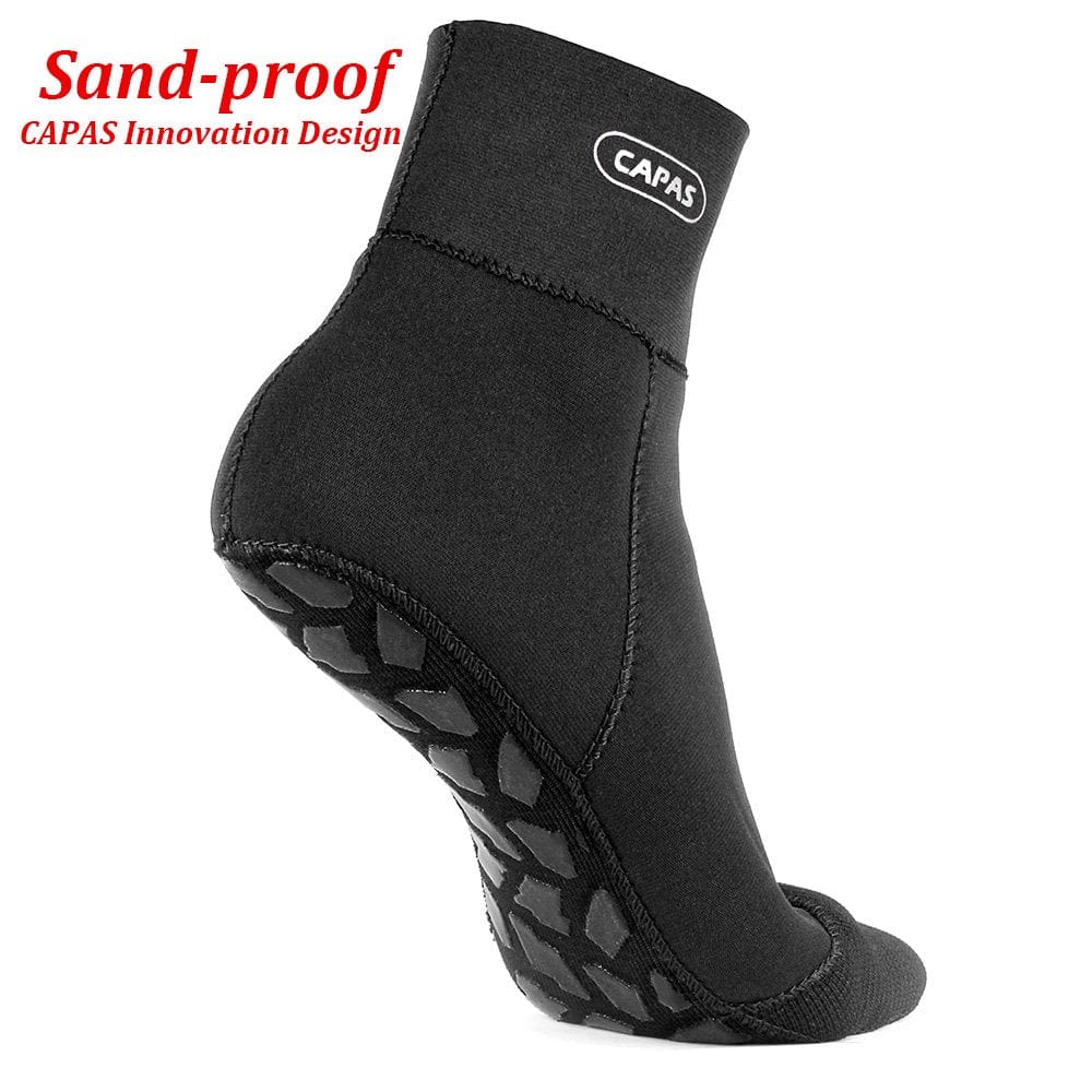 CAPAS 2Mm Neoprene Waterproof Socks, Beach Volleyball Sand Proof Socks, Wetsuit Snorkel Socks Keep Warm for Men Women