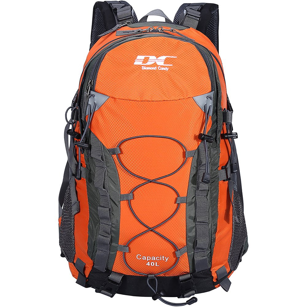 Diamond Candy Hiking Backpack for Men and Women, 40L Lightweight Day Pack for Travel Camping