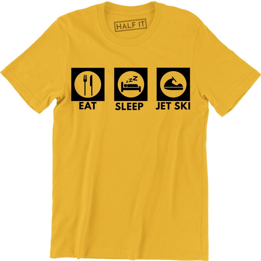 Eat Sleep Jet Ski Funny Slogan Freestyle Gift Idea Watersports Men'S T-Shirt