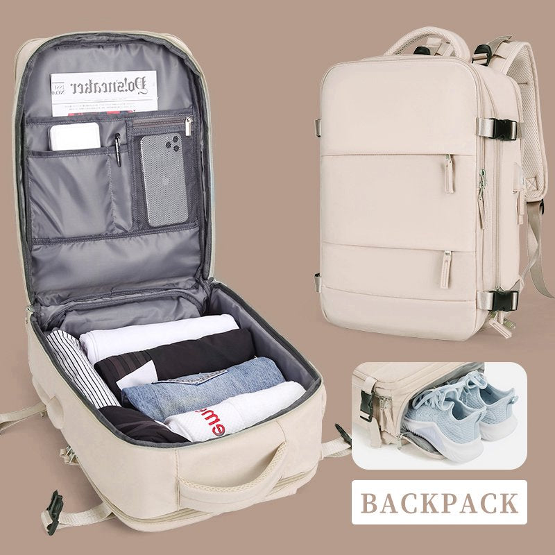 Large Travel Backpack Women, Carry on Backpack,Hiking Backpack Waterproof Outdoor Sports Rucksack Casual Daypack School Bag Pink