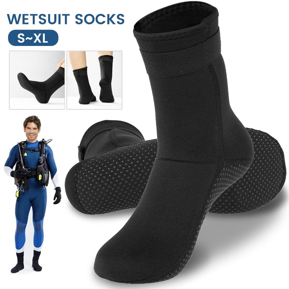 HOTBEST Sport Socks, 3Mm Neoprene Water Socks for Women Men, Anti-Slip Water Shoes, Thermal Wetsuit Socks, Water Sports Snorkeling Fins Socks