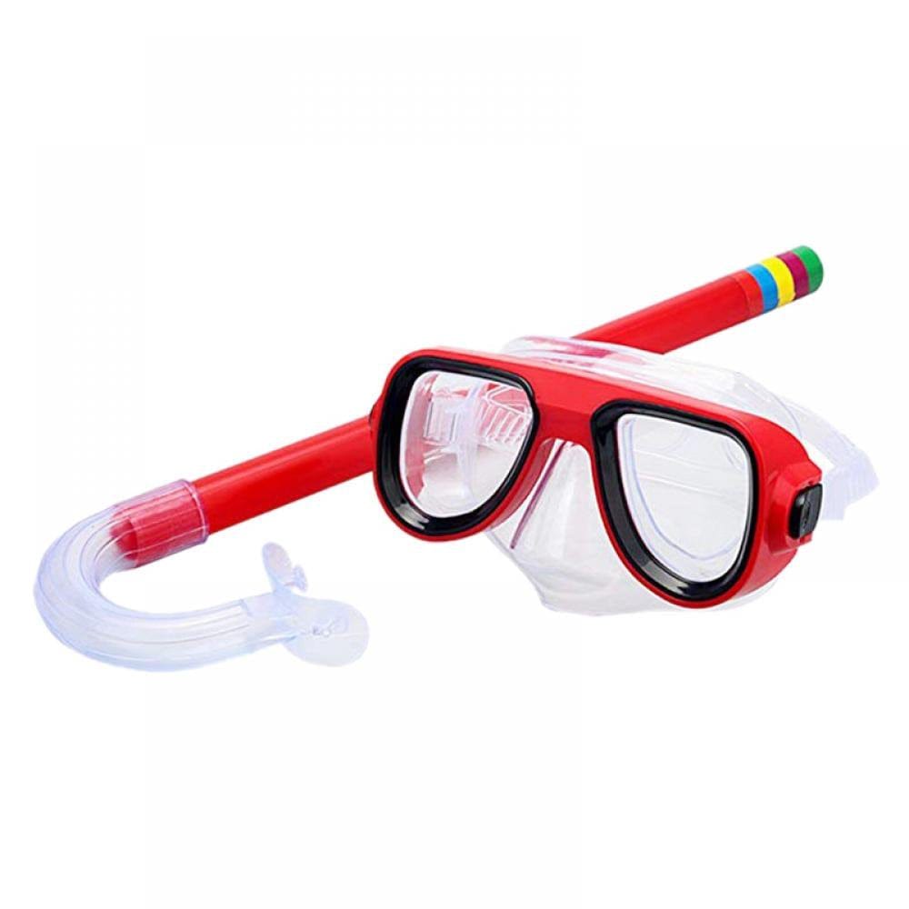 Kids Snorkel Set Free Breathing Anti-Fog Swimming Diving Scuba Goggles for Youth Junior Child