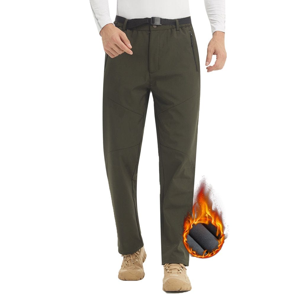 LANBAOSI Men Hiking Waterproof Outdoor Winter Snow Ski Fleece Lined Softshell Pants Size S