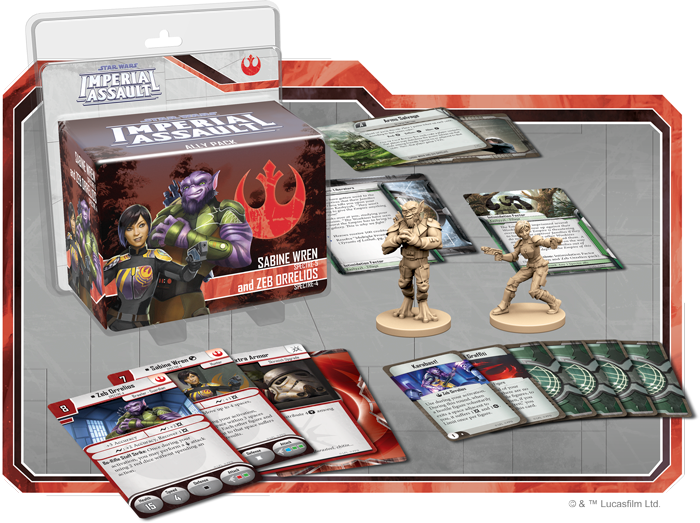 Fantasy Flight Games - Star Wars - Imperial Assault: Sabine Wren & Zeb Orrelios Ally Pack